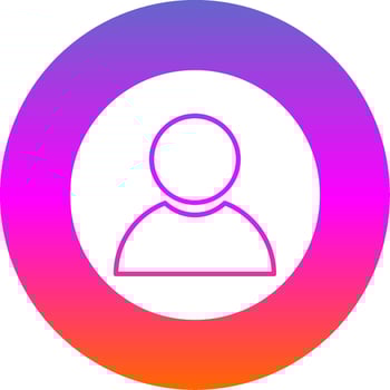User Glyph Gradient Circle Icon vector