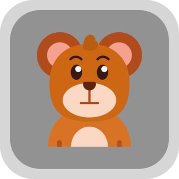 Rolling eyes Flat Round Corner Icon vector