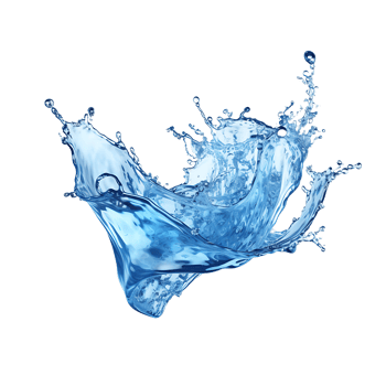 AI generated Isolated Blue Water Splash in PNG Format