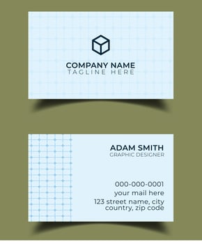 Creative premium double vector flat business card template design.