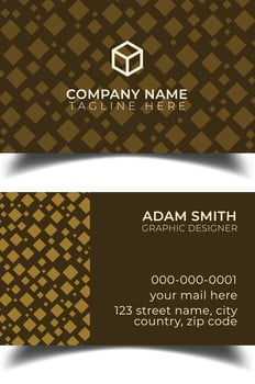 Creative premium double vector flat business card template design.