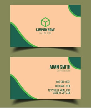 Creative premium double vector flat business card template design.