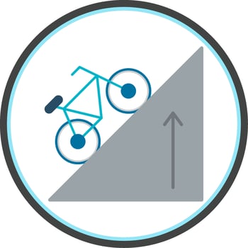 Elevation Flat Circle Icon vector