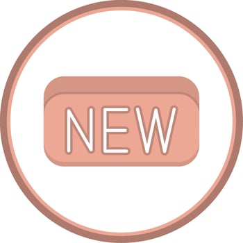 New Card Flat Circle Icon vector