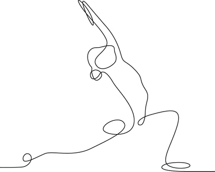 Woman Yoga Pose One Line Drawing. Female Sport Concept Minimalist Drawing. Yoga Meditation Line Art Modern Minimal Drawing Trendy Illustration Continuous Line Art. Vector Linear icons.