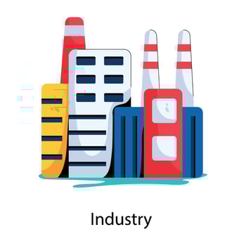Trendy Industry Concepts vector