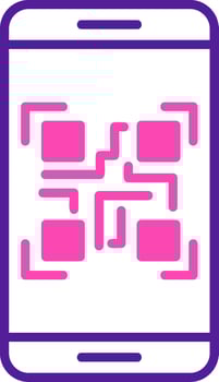 Smartphone Qr Code Vector Icon