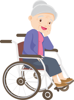 elderly woman on wheelchair png