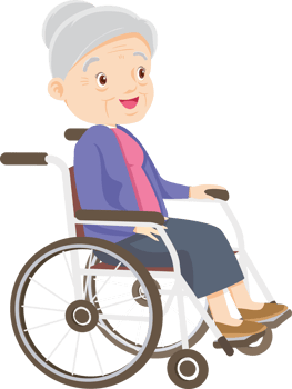 elderly woman on wheelchair png