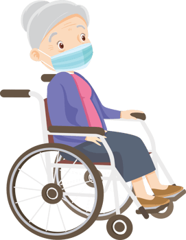elderly woman on wheelchair png