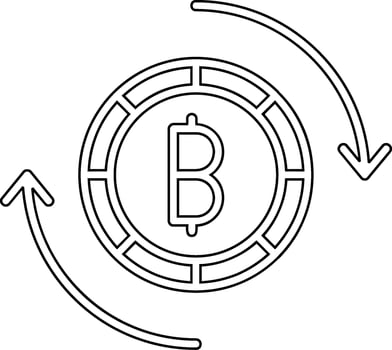Bitcoin Exchange Vector Icon