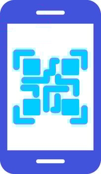 Smartphone Qr Code Vector Icon
