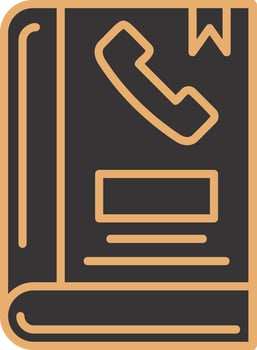 Phone Book Vector Icon