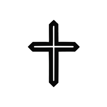 AI generated graphics of a  black simple Christian cross png