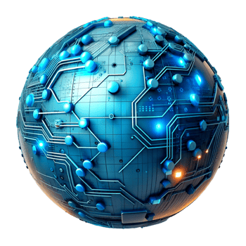 AI generated 3d world global network digital technology png