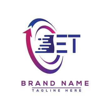 ET letter logo design. Vector logo design for business.