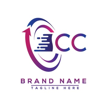 CC letter logo design. Vector logo design for business.