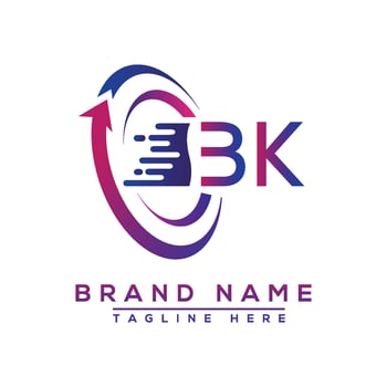 BK letter logo design. Vector logo design for business.