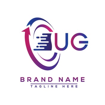 UG letter logo design. Vector logo design for business.