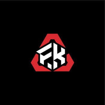 FK initial logo esport team concept ideas vector