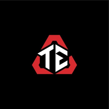 TE initial logo esport team concept ideas vector