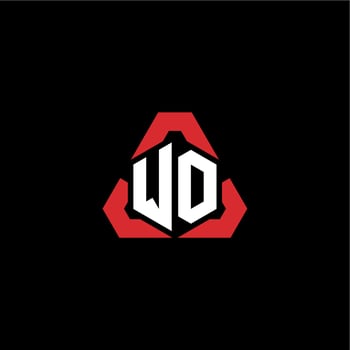 WO initial logo esport team concept ideas vector