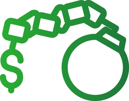 Debt Creative Icon Design vector