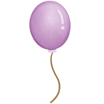Happy birthday balloon oval shape colorful isolated on transparent background png