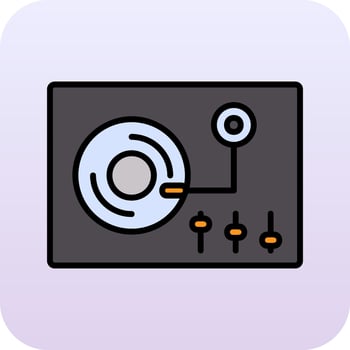 Turntable Vector Icon