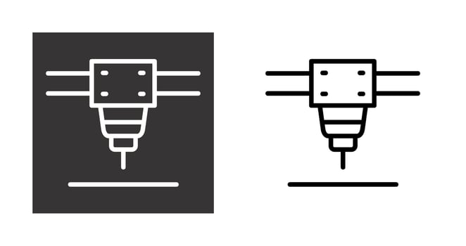 Laser Cutting Machine Vector Icon