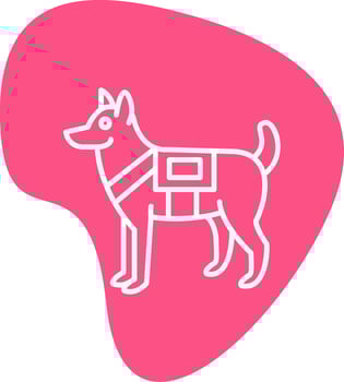 Military Dog Vector Icon