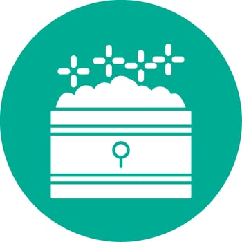 Treasure Glyph Circle Icon vector