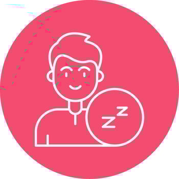 Sleep Linear Circle Multicolor Design Icon vector