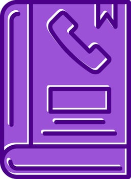Phone Book Vector Icon