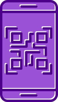 Smartphone Qr Code Vector Icon