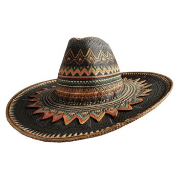 AI generated 3D Rendering of a Traditional Mexican Hat on Transparent Background - Ai Generated png