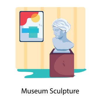 Trendy Museum Sculpture vector