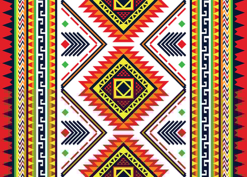 Aztec tribal geometric ethnic seamless pattern. Vintage Native American ethnic vector background. Traditional ornament retro style. Design textile, fabric, clothing, curtain, rug, ornament, wrapping.