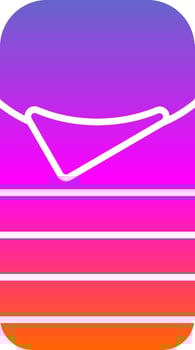 Sleeping Bag Glyph Gradient Icon vector