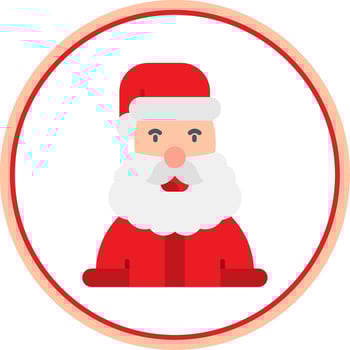 Santa claus Flat Circle Uni Icon vector