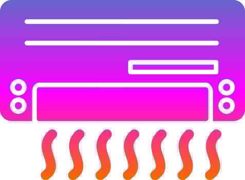 Air Conditioner Glyph Gradient Icon vector