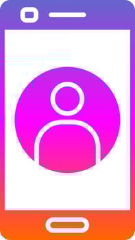 User Glyph Gradient Icon vector