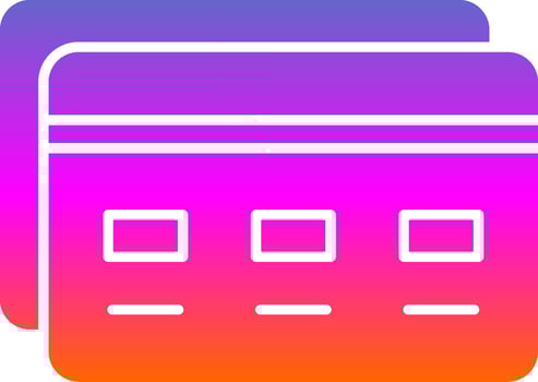 Bank Card Glyph Gradient Icon vector