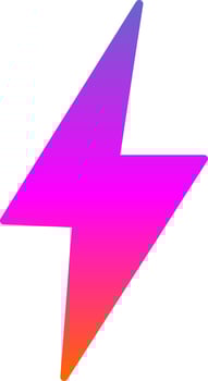 Thunder Glyph Gradient Icon vector