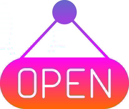 Open Glyph Gradient Icon vector