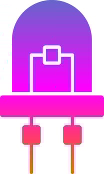 Diode Glyph Gradient Icon vector