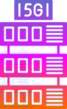 Server Glyph Gradient Icon vector