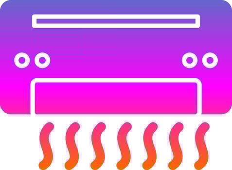 Air Conditioner Glyph Gradient Icon vector