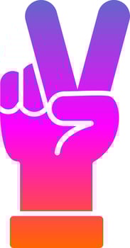 Peace Glyph Gradient Icon vector