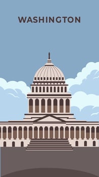 Washington DC background vector